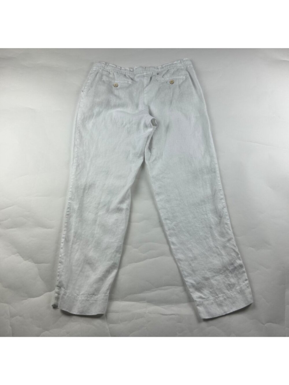 Tommy Bahama White Linen Ankle Pant S - Picture 4 of 5